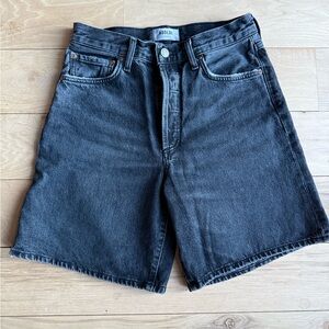 Agolde Black Denim Dame Jean Shorts
